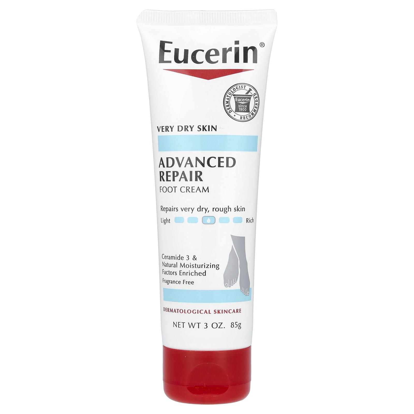 Crema de reparación avanzada para pies, Sin fragancia, 85 g