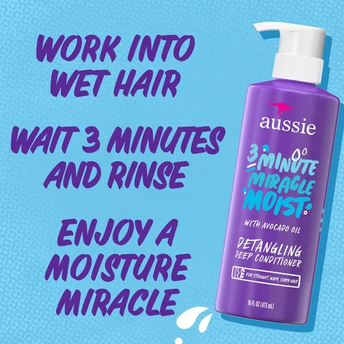 Aussie Acondicionador húmedo milagroso de 3 minutos para cabello seco
