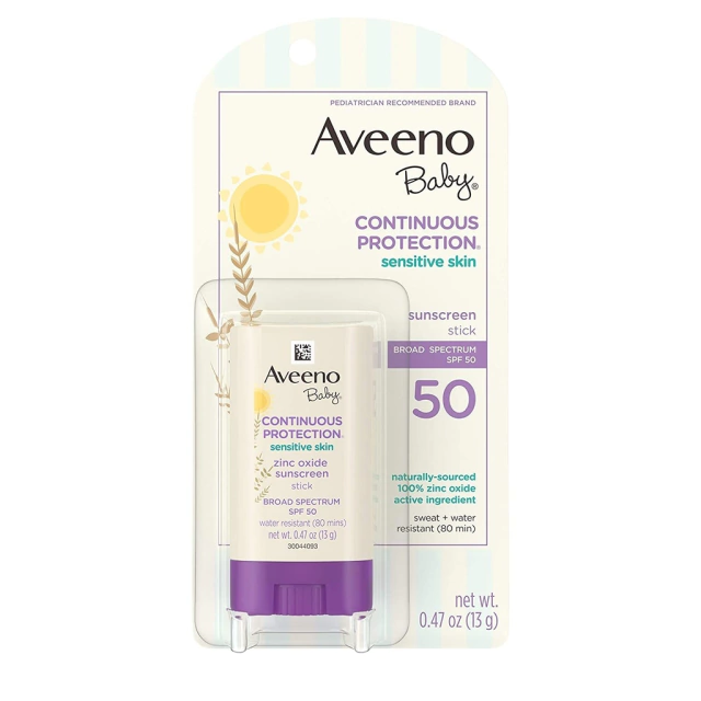 Aveeno Baby Continuous Protection Sensitive Skin Mineral Sunscreen Stick Spf 50